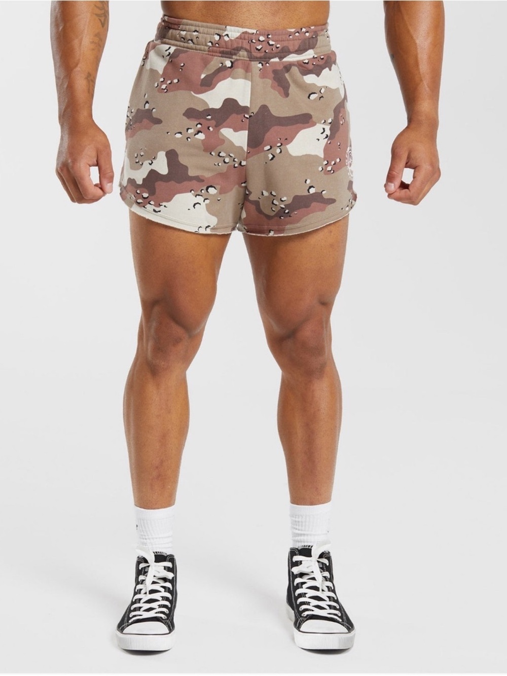 Gymshark Legacy 4" Shorts Cement Brown men’s size large